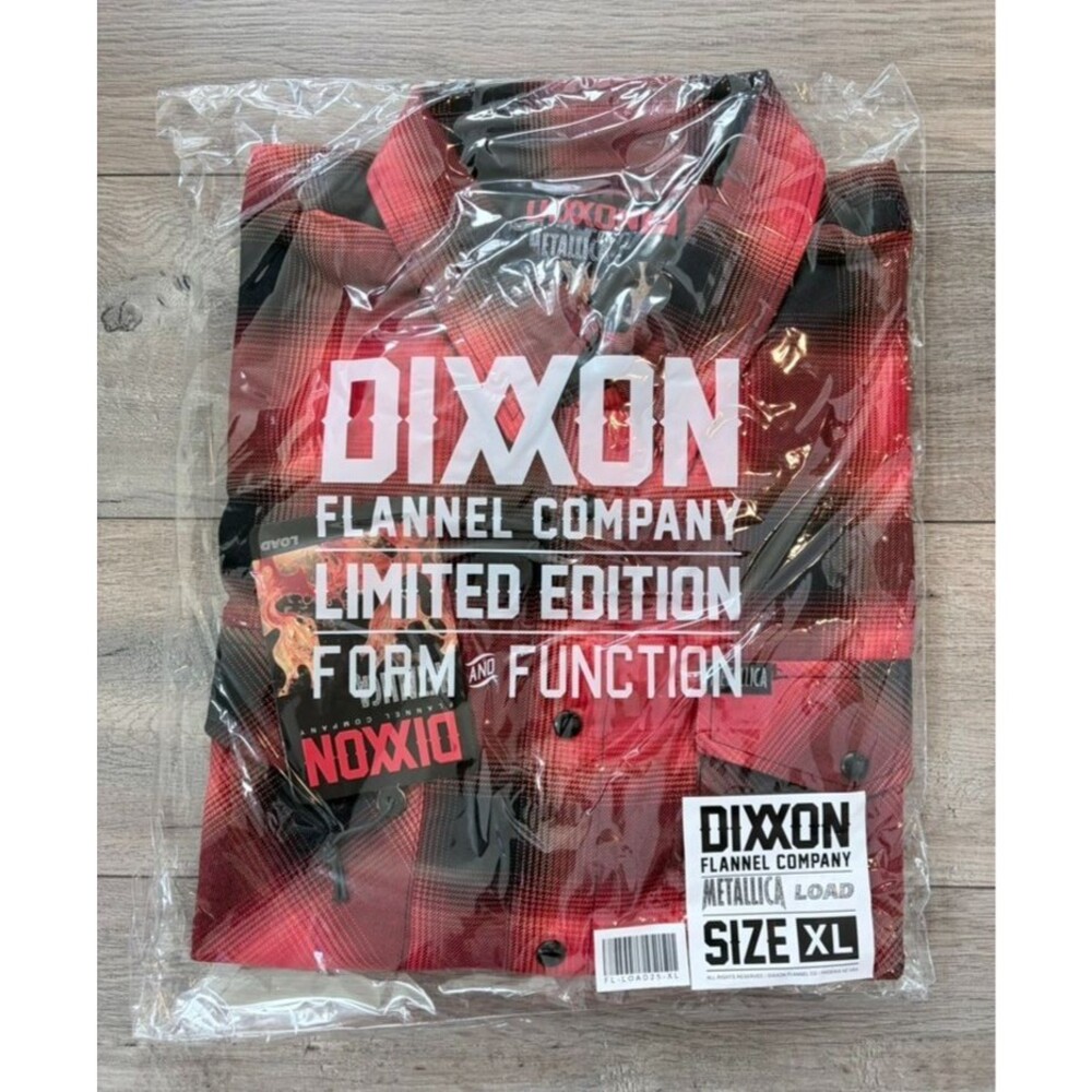 DIXXON FLANNEL x METALLICA LOAD Mens XL Limited Edition Flannel New In Bag